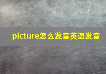 picture怎么发音英语发音