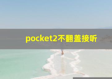 pocket2不翻盖接听