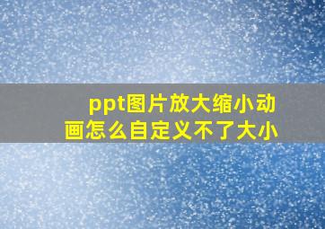 ppt图片放大缩小动画怎么自定义不了大小