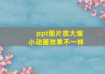 ppt图片放大缩小动画效果不一样