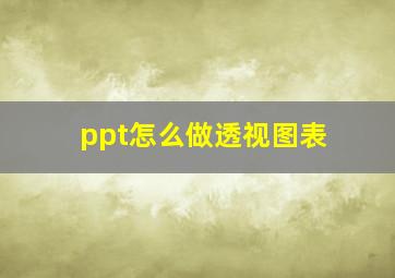 ppt怎么做透视图表