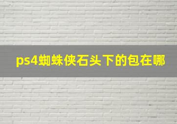 ps4蜘蛛侠石头下的包在哪