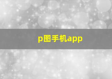 p图手机app