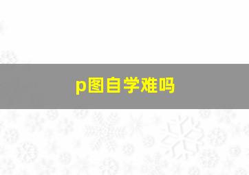 p图自学难吗