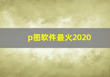 p图软件最火2020