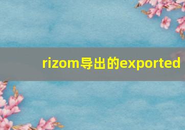 rizom导出的exported