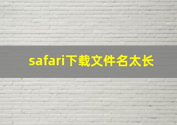 safari下载文件名太长