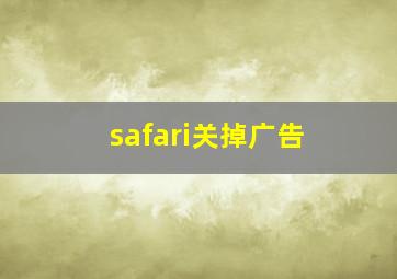 safari关掉广告