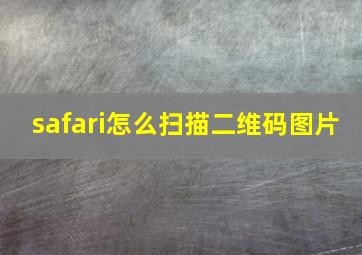 safari怎么扫描二维码图片