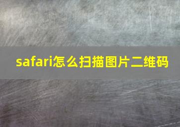 safari怎么扫描图片二维码