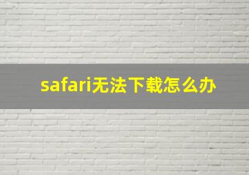 safari无法下载怎么办