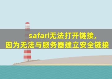 safari无法打开链接,因为无法与服务器建立安全链接