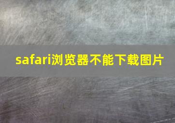 safari浏览器不能下载图片