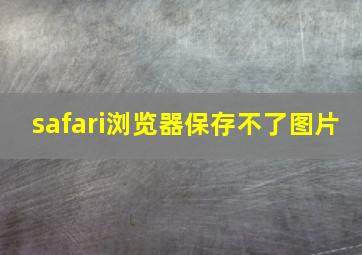 safari浏览器保存不了图片