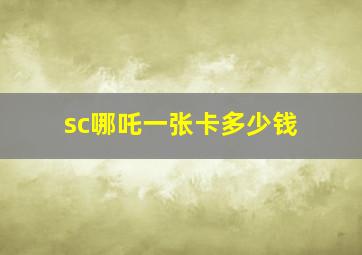 sc哪吒一张卡多少钱