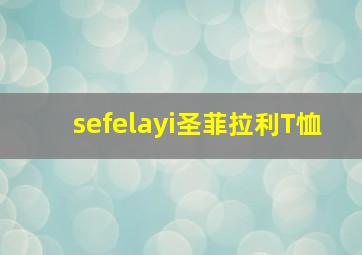 sefelayi圣菲拉利T恤