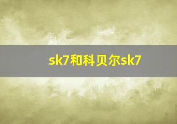 sk7和科贝尔sk7