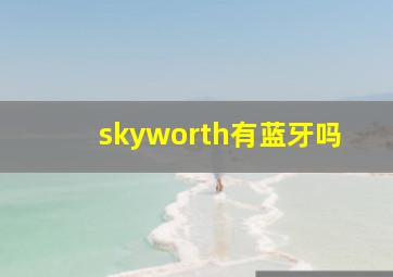 skyworth有蓝牙吗