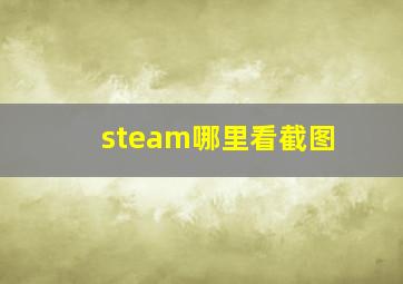 steam哪里看截图