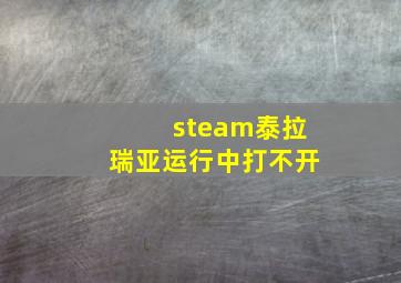 steam泰拉瑞亚运行中打不开