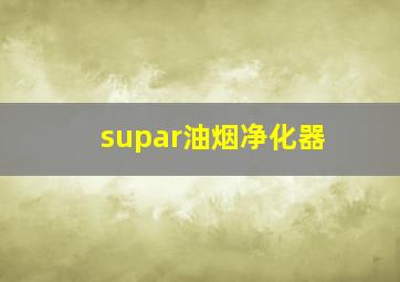 supar油烟净化器