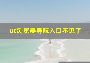 uc浏览器导航入口不见了