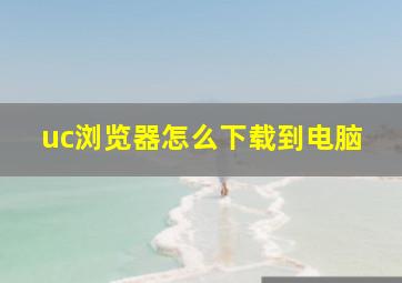 uc浏览器怎么下载到电脑