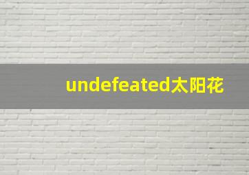 undefeated太阳花