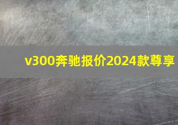 v300奔驰报价2024款尊享