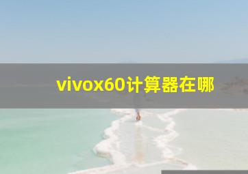 vivox60计算器在哪