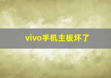 vivo手机主板坏了