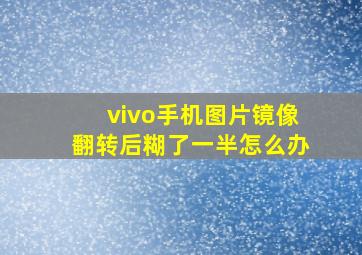 vivo手机图片镜像翻转后糊了一半怎么办