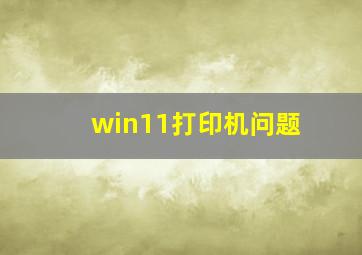 win11打印机问题