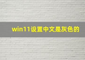 win11设置中文是灰色的