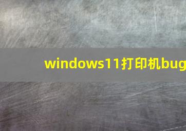 windows11打印机bug