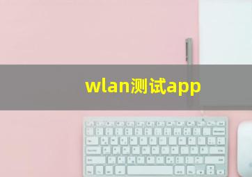 wlan测试app