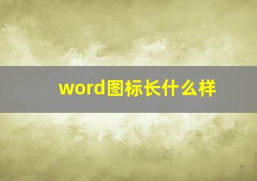 word图标长什么样