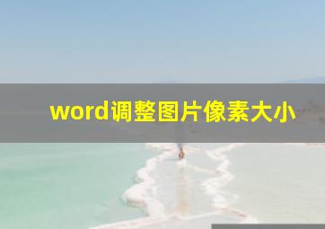 word调整图片像素大小