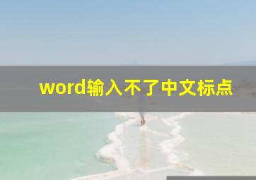 word输入不了中文标点