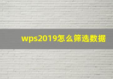 wps2019怎么筛选数据