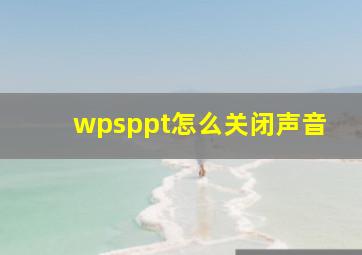 wpsppt怎么关闭声音