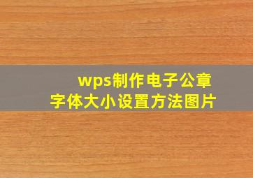 wps制作电子公章字体大小设置方法图片