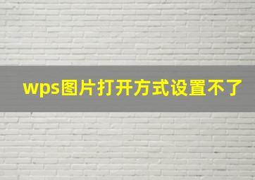 wps图片打开方式设置不了