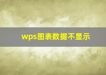 wps图表数据不显示