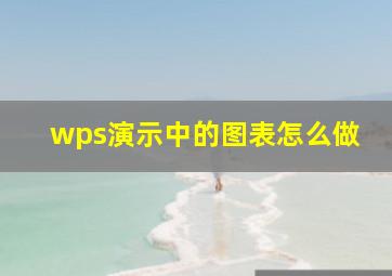 wps演示中的图表怎么做