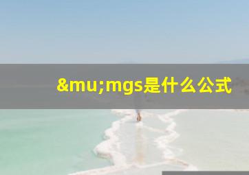 μmgs是什么公式