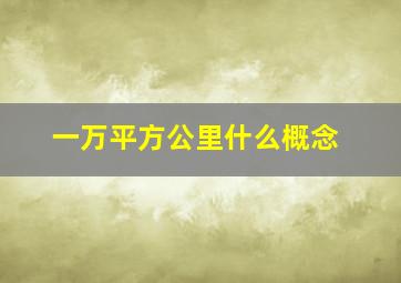 一万平方公里什么概念