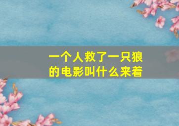 一个人救了一只狼的电影叫什么来着