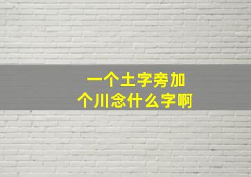 一个土字旁加个川念什么字啊