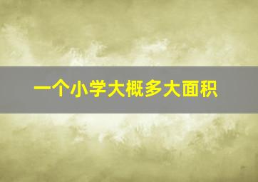 一个小学大概多大面积